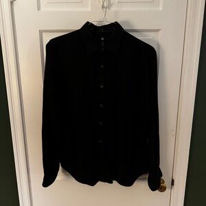 Banana Republic Black Casual Linen Button Down Shirt